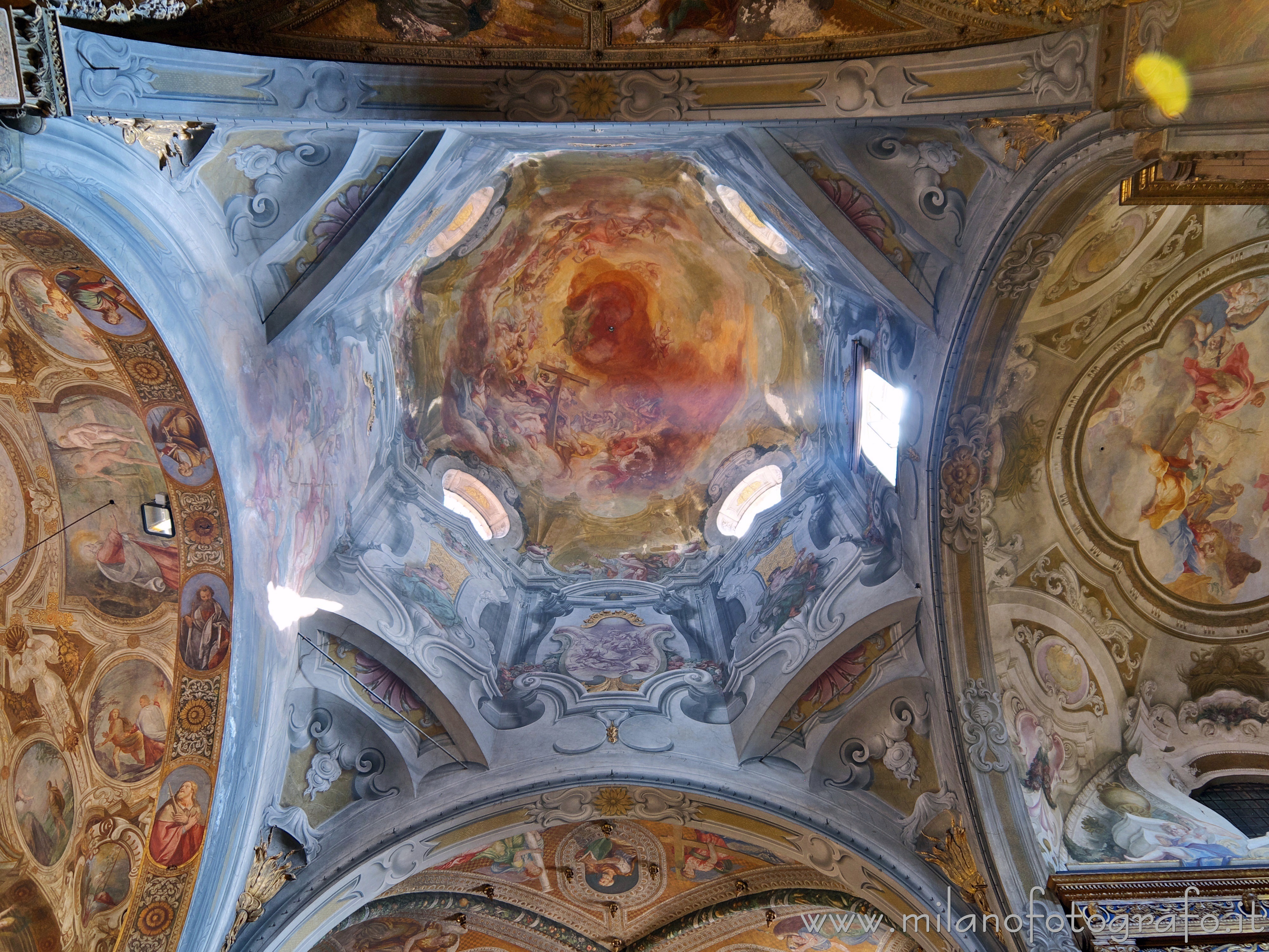 Monza (Monza e Brianza, Italy) - Interior covered with frescos of the tiburium of the Cathedral of Monza